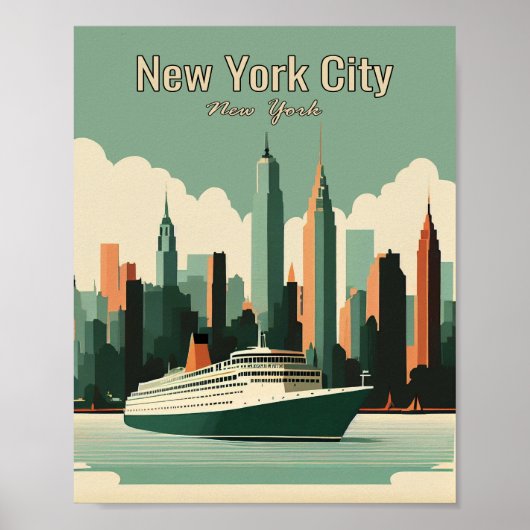 kunstreisposter voor New York City, met een minim Poster (Voorkant)