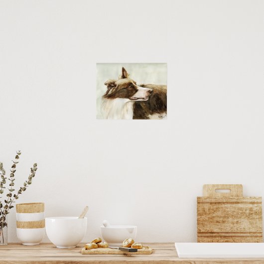 Kunstreproductie Afdrukken van rand-collieprofiel Poster (Keuken)