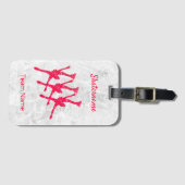 Kunstrijden op de schaats bagagelabel - Rode arabe (Voorkant (horizontaal))