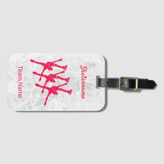 Kunstrijden op de schaats bagagelabel - Rode arabe (Voorkant (horizontaal))