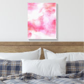 kunstrode avant-garde achtergrondhandverf canvas afdruk (Insitu (Slaapkamer))