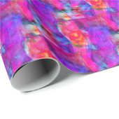 Kunstroze, blauwe, rode textuurachtergrond cadeaupapier (Rol Hoek)