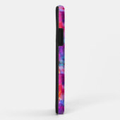 Kunstroze, blauwe, rode textuurachtergrond Case-Mate iPhone case (Achterkant/rechts)