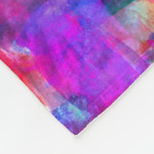 Kunstroze, blauwe, rode textuurachtergrond fleece deken (Hoek)