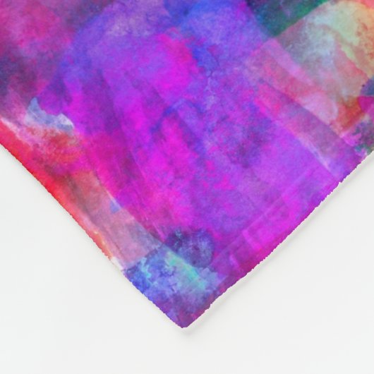 Kunstroze, blauwe, rode textuurachtergrond fleece deken (Hoek)