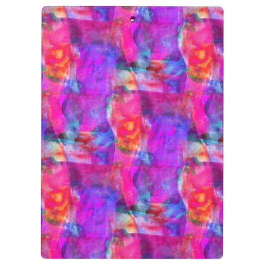 Kunstroze, blauwe, rode textuurachtergrond klembord (Achterkant)