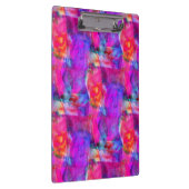 Kunstroze, blauwe, rode textuurachtergrond klembord (Rechts)