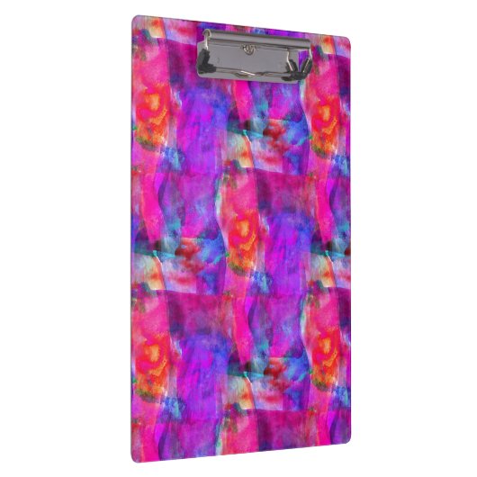 Kunstroze, blauwe, rode textuurachtergrond klembord (Rechts)