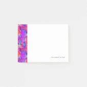 Kunstroze, blauwe, rode textuurachtergrond post-it® notes (Voorkant)