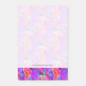 Kunstroze, blauwe, rode textuurachtergrond post-it® notes (Voorkant)