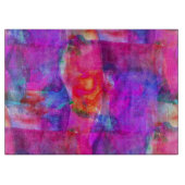 Kunstroze, blauwe, rode textuurachtergrond snijplank (Voorkant)