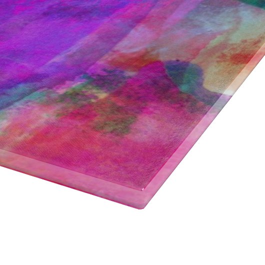 Kunstroze, blauwe, rode textuurachtergrond snijplank (Hoek)