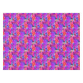 Kunstroze, blauwe, rode textuurachtergrond tafelkleed (Voorkant (Horizontaal))