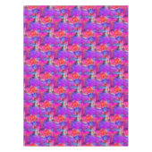 Kunstroze, blauwe, rode textuurachtergrond tafelkleed (Voorkant)