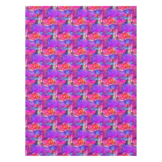 Kunstroze, blauwe, rode textuurachtergrond tafelkleed (Voorkant)