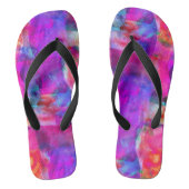 Kunstroze, blauwe, rode textuurachtergrond teenslippers (Voetbed)