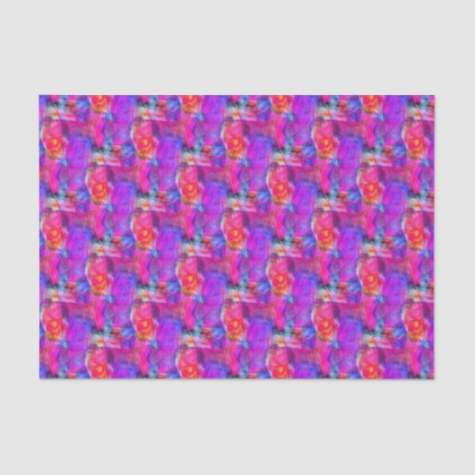 Kunstroze, blauwe, rode textuurachtergrond tissuepapier (Voorkant)