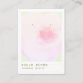 Kunstroze Floral Waterverf verouderd beeldscherm Visitekaartje (Voorkant)
