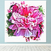 *~* Kunstroze pony schilderend artistiek AR1 Canvas Afdruk (Insitu (Houten vloer))