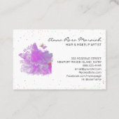 *~* Kunstroze pony Unieke tekenvlinder AR3 Visitekaartje (Achterkant)