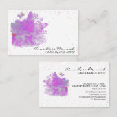 *~* Kunstroze pony Unieke tekenvlinder AR3 Visitekaartje (Voorkant / Achterkant)