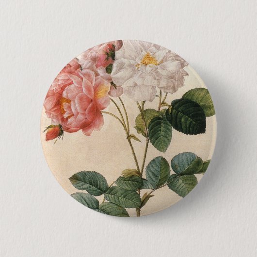  kunstroze roze gloed Pinback-Button Ronde Button 5,7 Cm (Voorkant)
