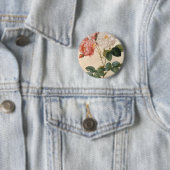  kunstroze roze gloed Pinback-Button Ronde Button 5,7 Cm (In situ)