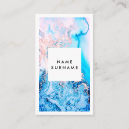 Kunstroze Waterverf Verticaal Visitekaartje