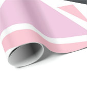 Kunstroze zwarte abstracte driehoeken patroon cadeaupapier (Rol Hoek)