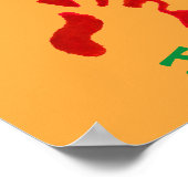 Kunstruimte voor regenboogstripey tijger poster (Hoek)