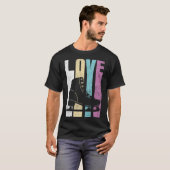 Kunstschaatscadeau voor meisjes Ice Schaats Design T-shirt (Voorkant volledig)