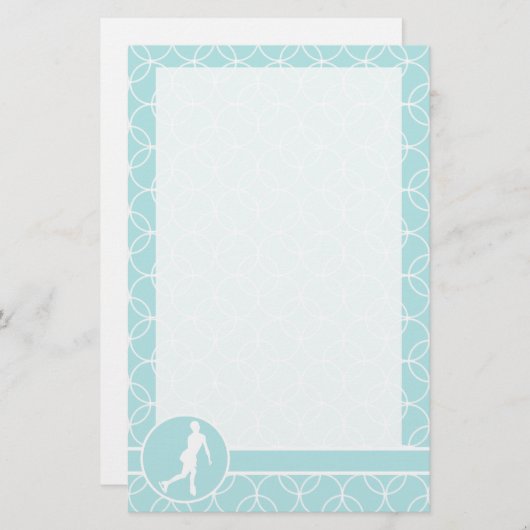 Kunstschaatsen; Baby Blue Circles Briefpapier (Voorkant / Achterkant)