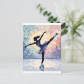 Kunstschaatsen Briefkaart (Staand voorkant)
