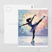 Kunstschaatsen Briefkaart (Voorkant / Achterkant)