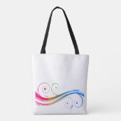 Kunstschaatsen Canvas tas met kleurrijke werveling (Achterkant)