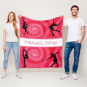 Kunstschaatsen Cherry Swirl Fleece Deken