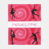 Kunstschaatsen Cherry Swirl Fleece Deken (Voorkant)