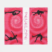 Kunstschaatsen Cherry Swirl Fleece Deken (Voorkant (Horizontaal))