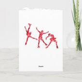 Kunstschaatsen coach dank je kaart - rode sterren (Achterkant)