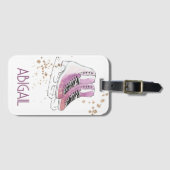 "Kunstschaatsen" gepersonaliseerd Bagagelabel (Voorkant (horizontaal))