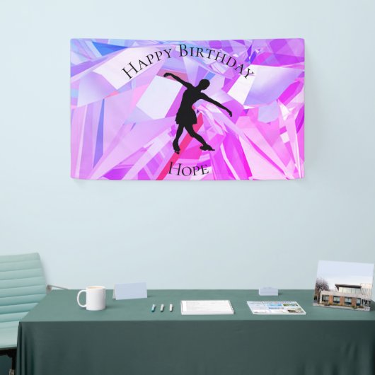 Kunstschaatsen Happy Birthday Banner (Beurs)