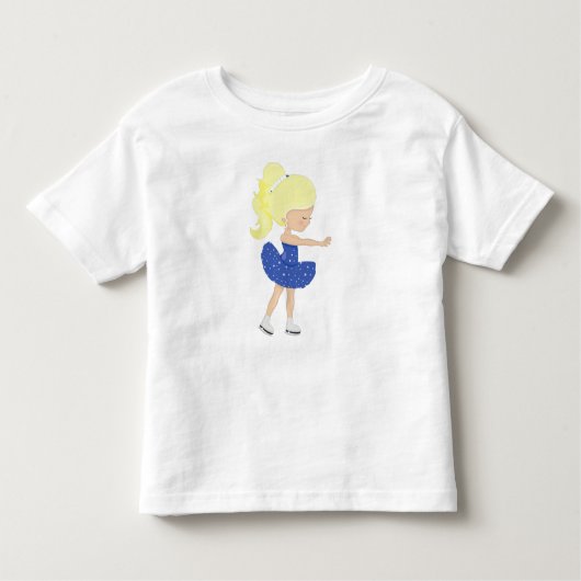 Kunstschaatsen, IJsschaatsmeisje, Blond Haar Kinder Shirts (Voorkant)