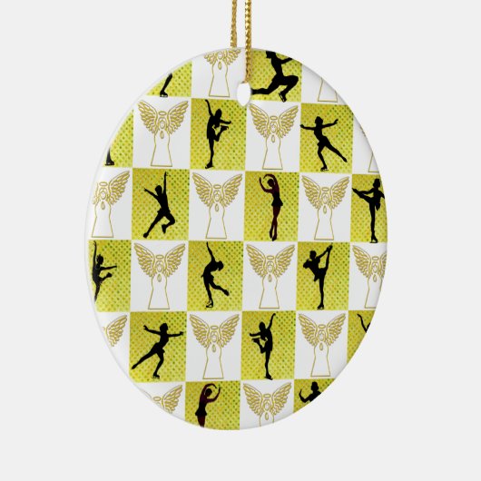 KUNSTSCHAATSEN KERSTKONINGIN KERAMISCH ORNAMENT (Rechts)