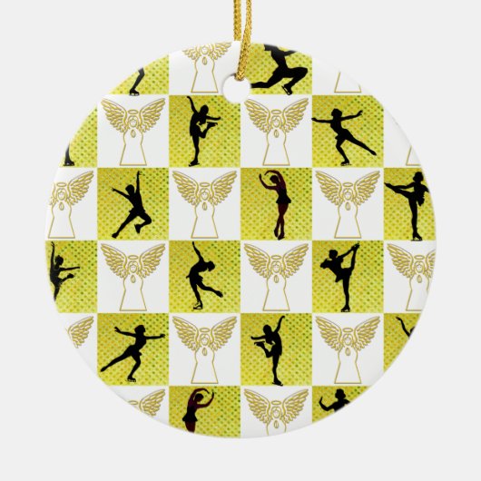 KUNSTSCHAATSEN KERSTKONINGIN KERAMISCH ORNAMENT (Voorkant)