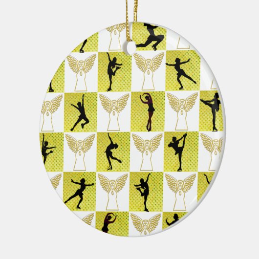 KUNSTSCHAATSEN KERSTKONINGIN KERAMISCH ORNAMENT (Links)