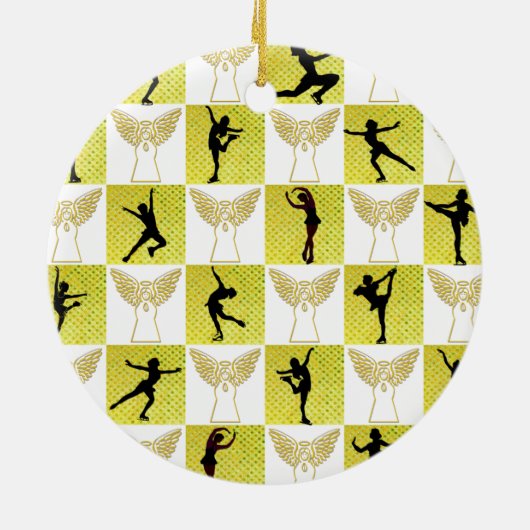 KUNSTSCHAATSEN KERSTKONINGIN KERAMISCH ORNAMENT (Achterkant)