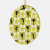 KUNSTSCHAATSEN KERSTKONINGIN KERAMISCH ORNAMENT (Rechts)