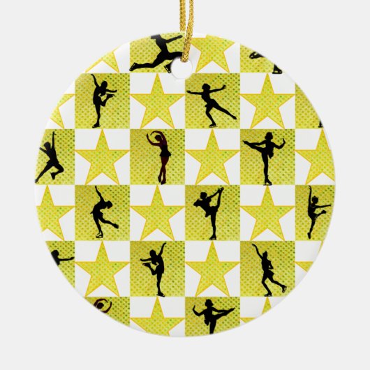 KUNSTSCHAATSEN KERSTKONINGIN KERAMISCH ORNAMENT (Voorkant)