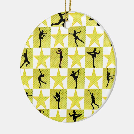 KUNSTSCHAATSEN KERSTKONINGIN KERAMISCH ORNAMENT (Links)