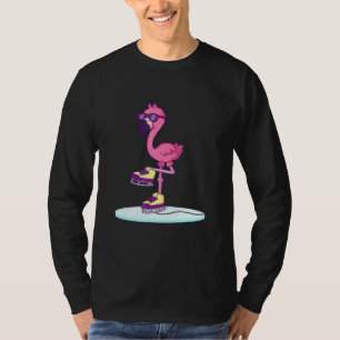 Kunstschaatsen Leuke Flamingo Schaatsen Schoen 1 T-shirt